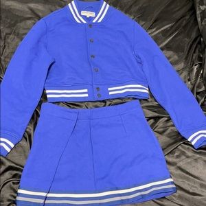 Preppy Varsity Skirt Set